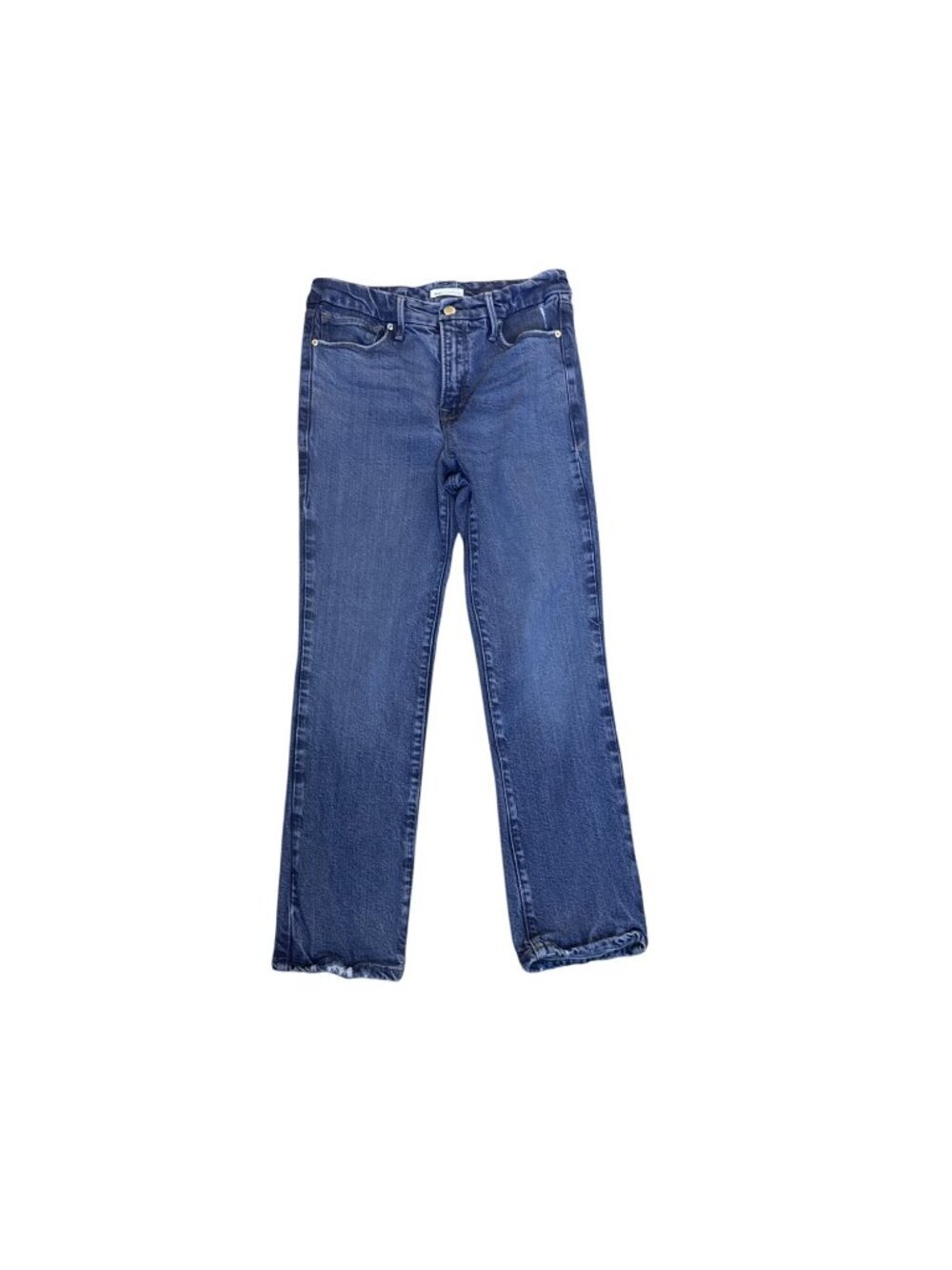 Good American Blue Straight Leg Jeans Womens Size 6/28 Made With Lyocell Blend